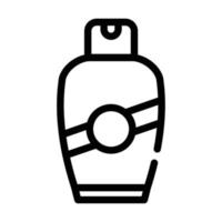icône de ligne de bouteille de crème illustration vectorielle isolée vecteur