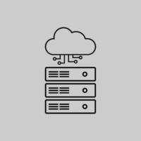 icône de serveur cloud vecteur