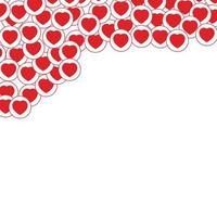 conception de cadre simple de médias sociaux avec forme d'amour rouge. élément de cadre de médias sociaux pour les couples. conception de cadre avec de jolies formes d'amour pour les publications sur les réseaux sociaux. vecteur