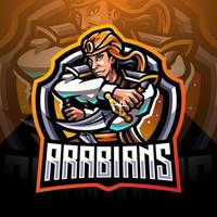 création de logo de mascotte esport arabe vecteur