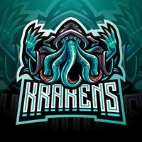 création de logo de mascotte kraken octopus esport vecteur