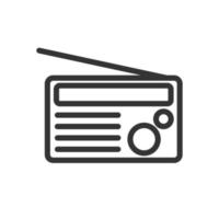 illustration d'icône radio design plat vecteur