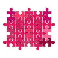 conception d'illustration de puzzle de palette de puzzle rose vecteur