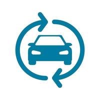 illustration d'une icône de réparation de voiture ou d'une assurance automobile. vecteur