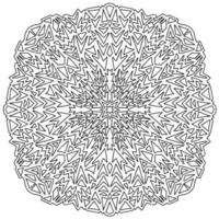 illustration vectorielle de mandala noir et blanc à colorier vecteur