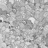 Doodle zen abstrait page de coloriage livre de coloriage illustration vectorielle vecteur