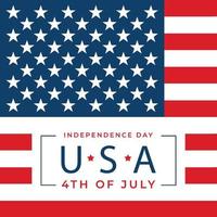 joyeux jour de l'indépendance des états-unis pour l'anniversaire national festif des états-unis, le 4 juillet vecteur