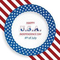 joyeux jour de l'indépendance des états-unis pour l'anniversaire national festif des états-unis, le 4 juillet vecteur