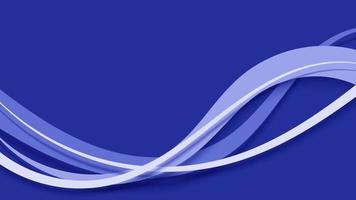 conception de bannière de fond abstrait lignes de vague bleue et blanche vecteur