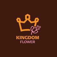 logo fleur roi vecteur