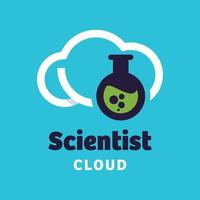 logo de nuage scientifique vecteur