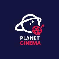 logo cinéma planète vecteur