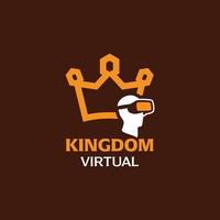 logo virtuel du roi vecteur