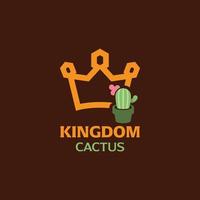 logo roi cactus vecteur