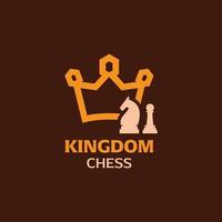 logo d'échecs du roi vecteur