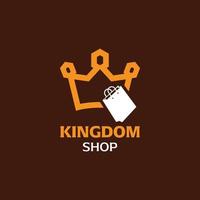 logo de la boutique du roi vecteur
