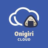 logo nuage onigiri vecteur