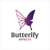 logo effet papillon vecteur