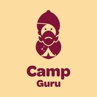 logo du gourou du camp vecteur