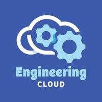 logo de nuage d'ingénierie vecteur