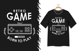 typographie de jeu pour la conception de t-shirt vecteur