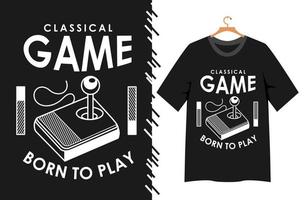 typographie de jeu pour la conception de t-shirt vecteur