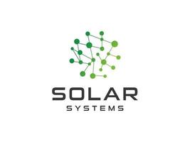vecteur de conceptions de logo d'énergie solaire, logo d'énergie solaire