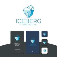 création de logo iceberg, géométrique, ligne vecteur