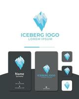 conception de logo illustration vectorielle de ligne géométrique iceberg. pour les activités extérieures vecteur
