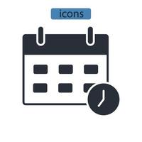 calendrier icônes symbole vecteur éléments pour infographie web