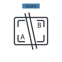 ab test icônes symbole éléments vectoriels pour le web infographique vecteur