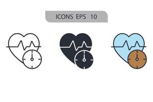 icônes de pression artérielle symbole éléments vectoriels pour le web infographique vecteur