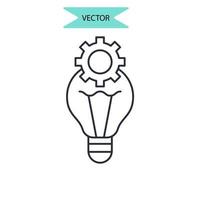 icônes de solution symbole éléments vectoriels pour le web infographique vecteur