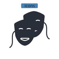 masque icônes symbole vecteur éléments pour infographie web