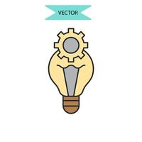 icônes de solution symbole éléments vectoriels pour le web infographique vecteur