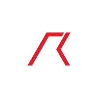 lettre rk vecteur de logo de mouvement de flèche géométrique simple
