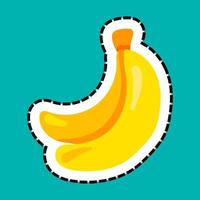 illustration vectorielle de banane fruit plat