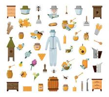 définir des illustrations de l'apiculture vecteur