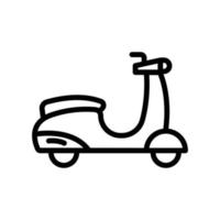 vecteur d'icône de scooter. transport, transport terrestre. style d'icône de ligne. illustration de conception simple modifiable