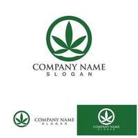 icône d'illustration vectorielle de logo de feuille de cannabis vecteur