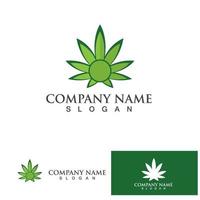 icône d'illustration vectorielle de logo de feuille de cannabis vecteur