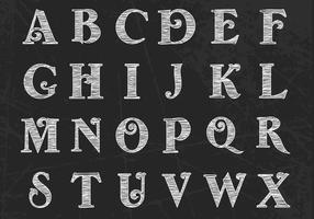Chalk Drawn Alphabet Vector Pack