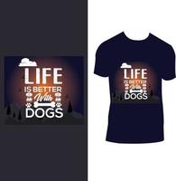 la vie est meilleure conception originale de t-shirt de typographie