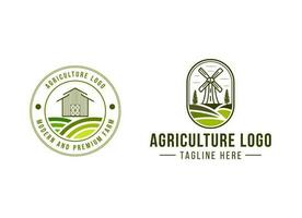 modèle de conception de logo agricole. vecteur