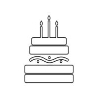 gâteau icône logo design illustration image vecteur