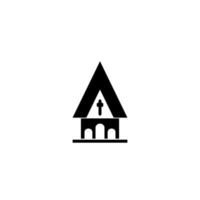 logo de l'icône de l'église vecteur