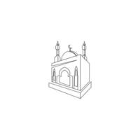 logo de la mosquée image conception d'illustration vectorielle vecteur