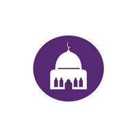 mosquée icône logo image illustration vectorielle vecteur