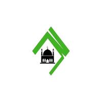 mosquée icône logo image illustration vectorielle vecteur