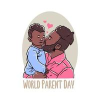 vecteur premium de la journée mondiale des parents heureux